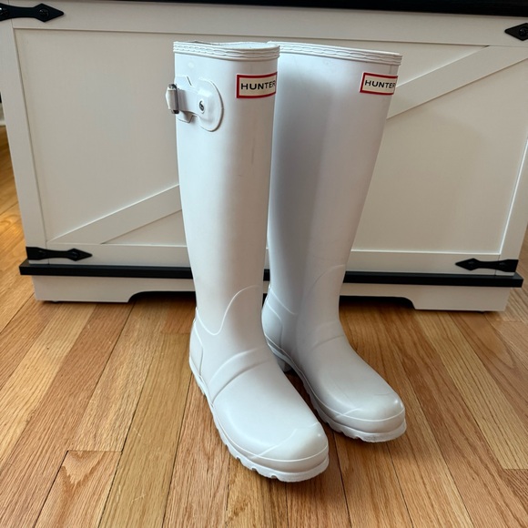 Hunter Classic White Rain Boots Womens Size 6 - Picture 5 of 7